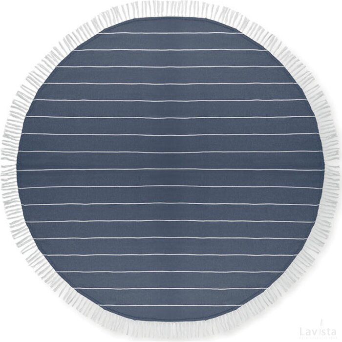 Katoenen hamamdoek rond Round malibu blauw