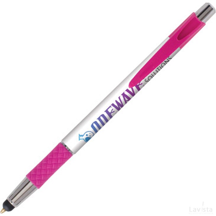 DIA balpen Stylus met gripzone in full colour all over bedrukt roze