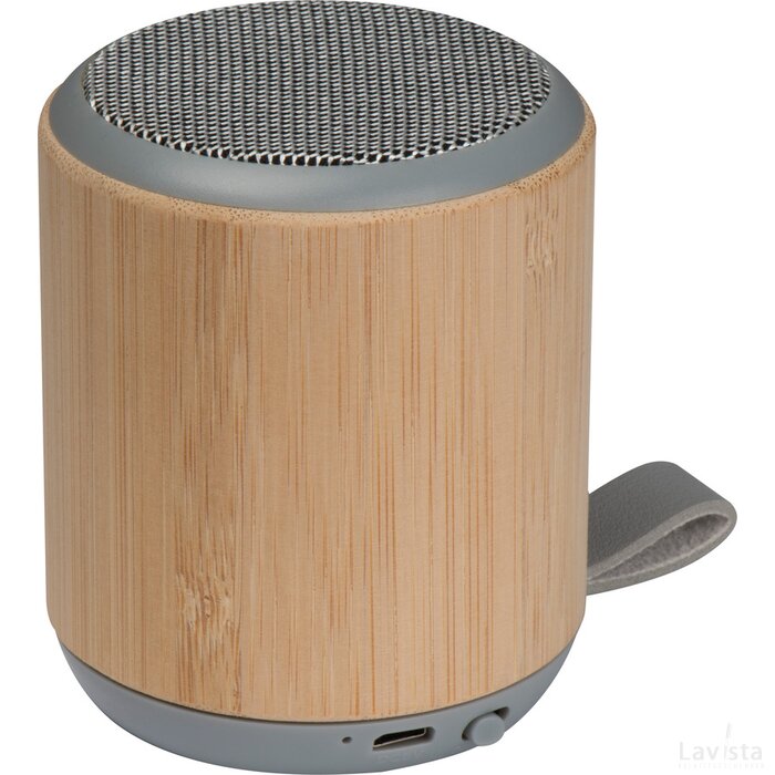 Speaker draadloos van bamboe beige