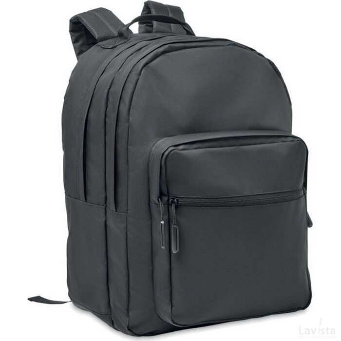 300d rpet laptop rugzak Valley backpack zwart