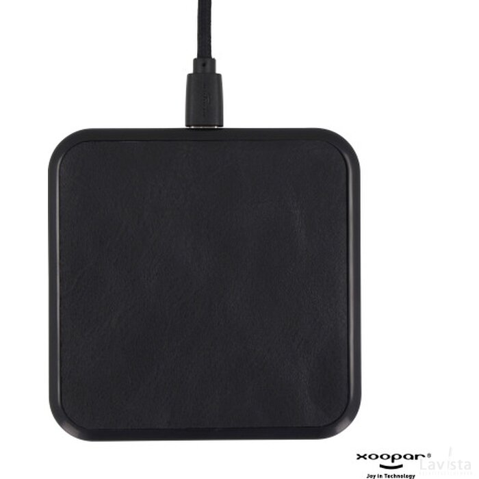 2259 | Xoopar Iné Wireless Fast Charger - Recycled Leather 15W zwart