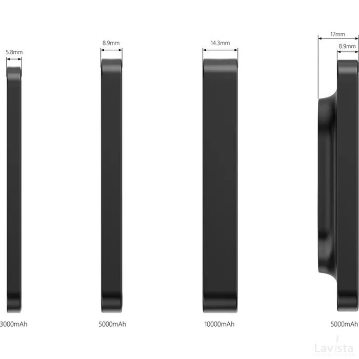 Urban Vitamin Compton RCS rplastic/alu 10.00 powerbank zwart