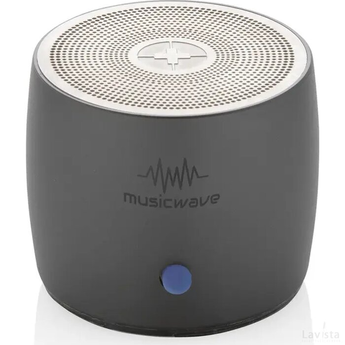 Swiss Peak RCS gerecycled aluminium 3W bass speaker grijs