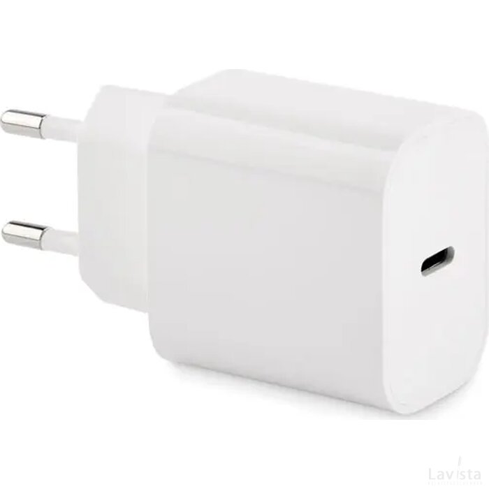 2-poorts eu usb-oplader 20w Plugme wit