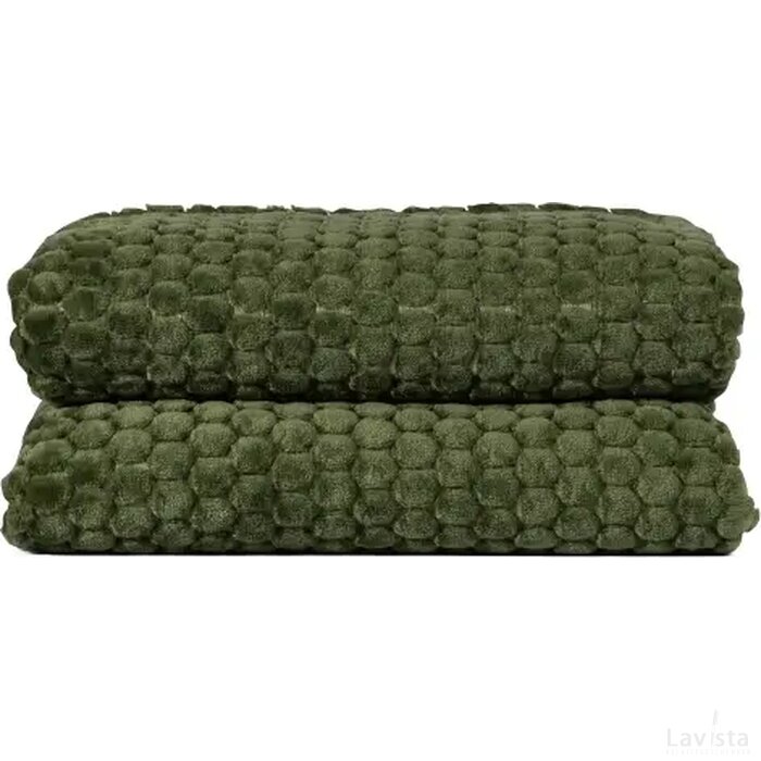 Sagaform Maja fleece kleed 130x170 cm groen