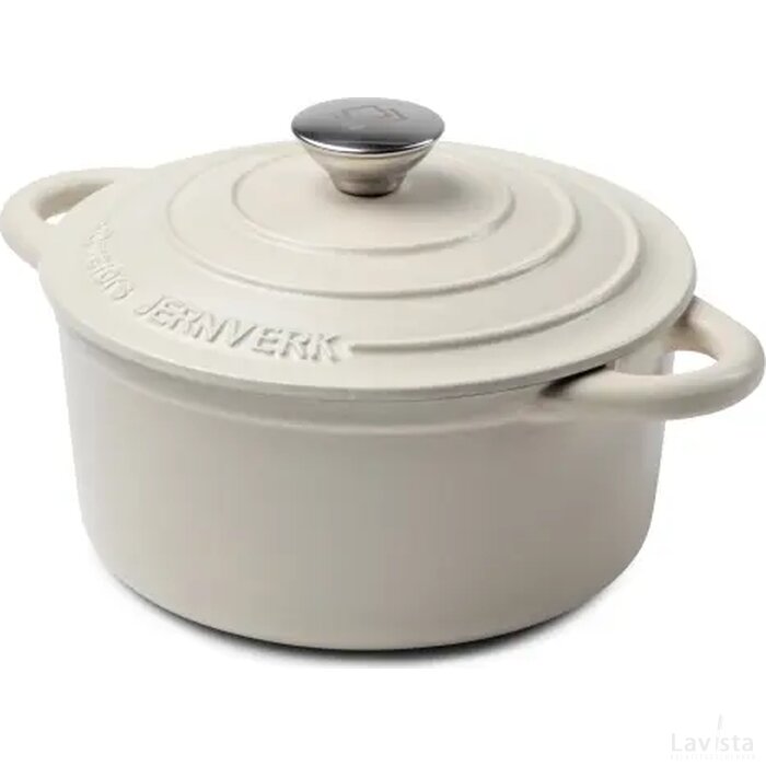 Orrefors Jernverk grote geëmailleerde braadpan 5L crème