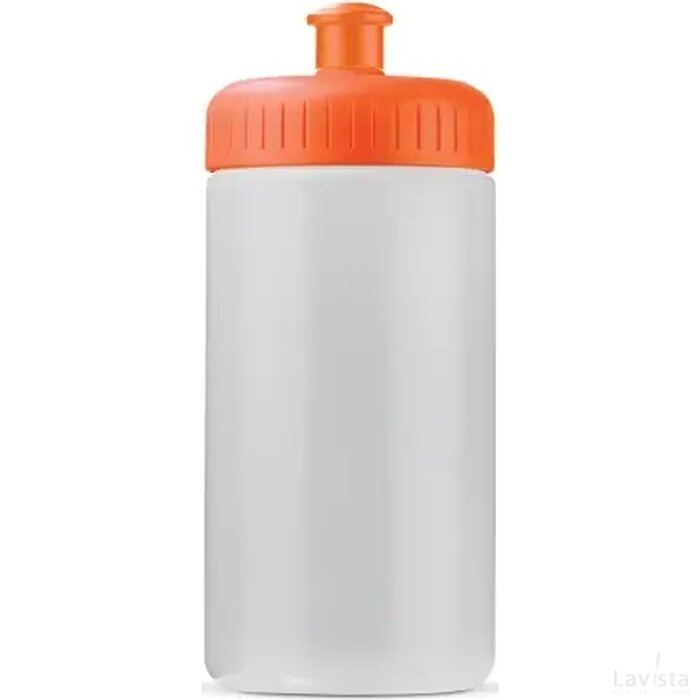 Sportfles Bio basis 500ml basic transparant oranje