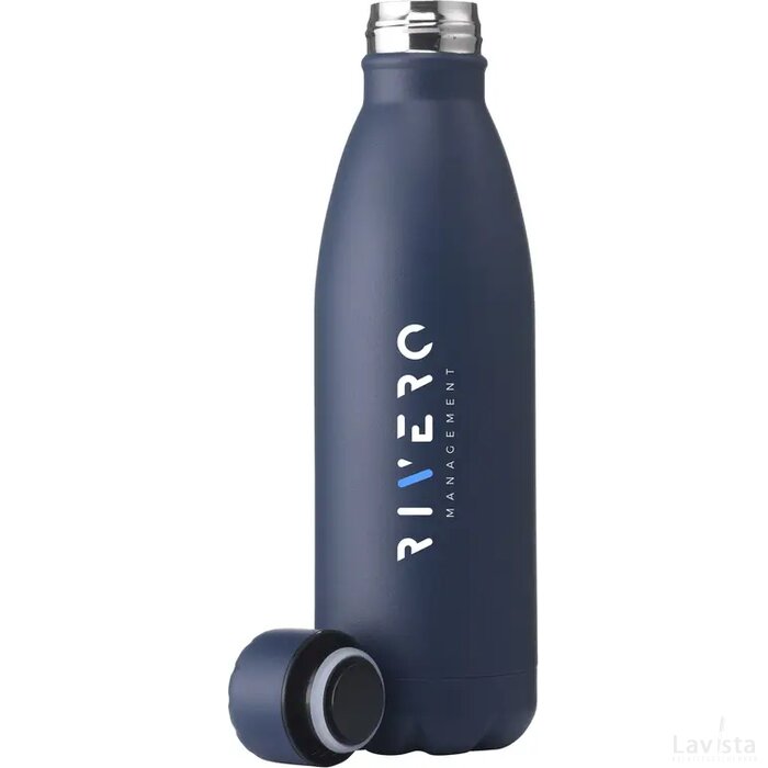 Topflask Premium Rcs Recycled Steel Drinkfles Donkerblauw