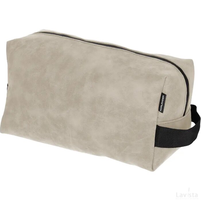 NORLÄNDER Nubuck Toilettas Taupe