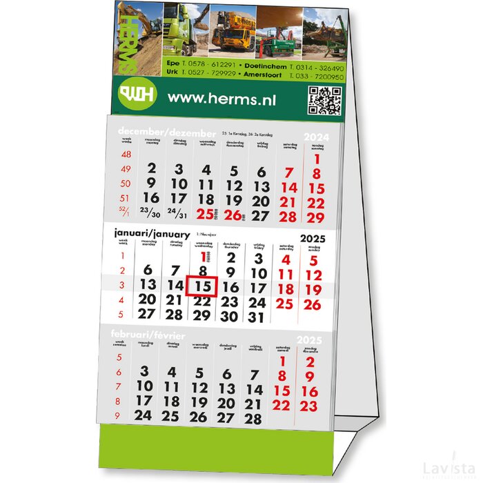 3 maands desk plus kalender