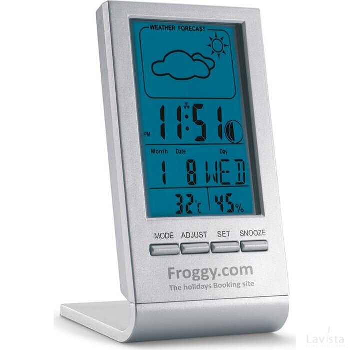 Weerstation met lcd display Sky zilver