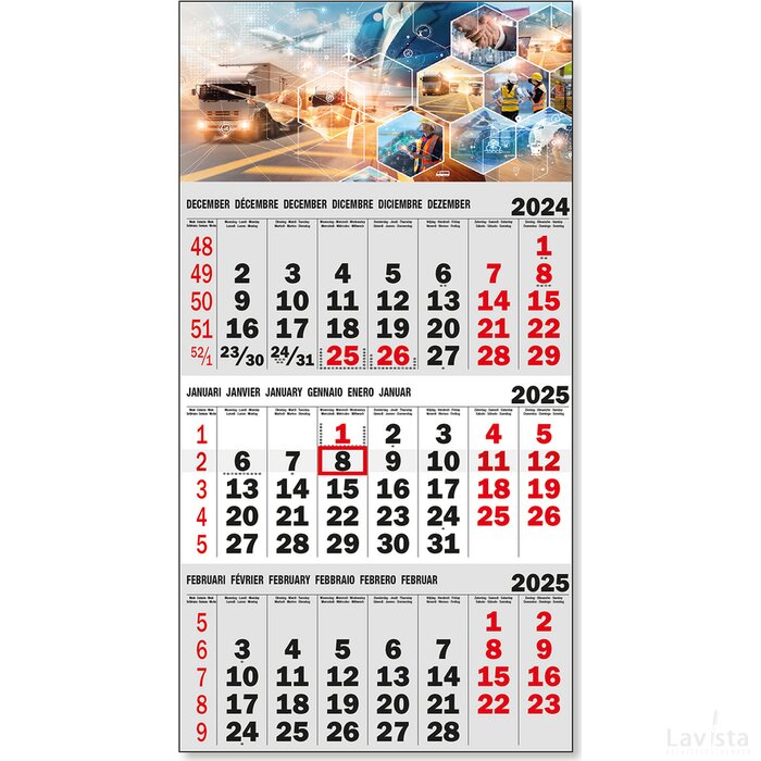 Jaarkalender | 3-maands kalender Budget